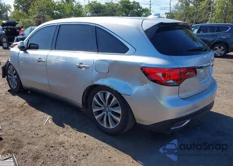 2014 Acura Mdx Technology Package из США, поврежденный, VIN 5FRYD4H46EB039804